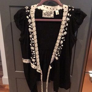 Wrap top with beading